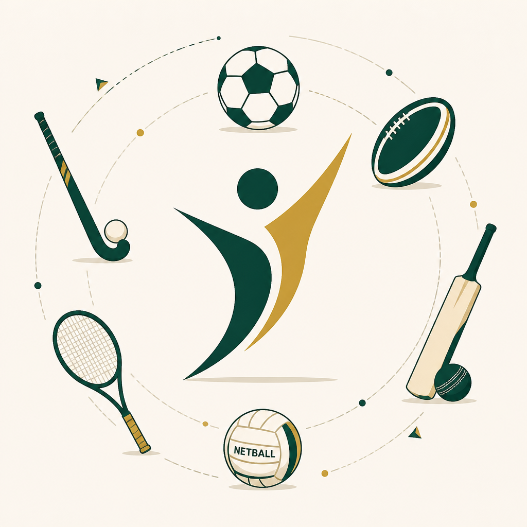 South African sports — soccer, rugby, cricket, netball, tennis, and hockey